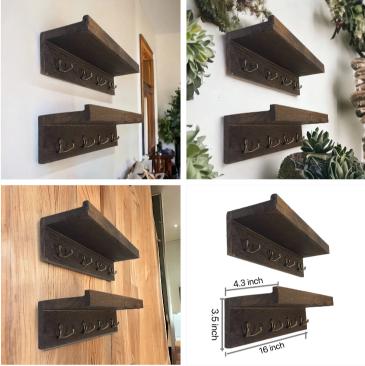 Wood wall Shelf key hooks, a lots