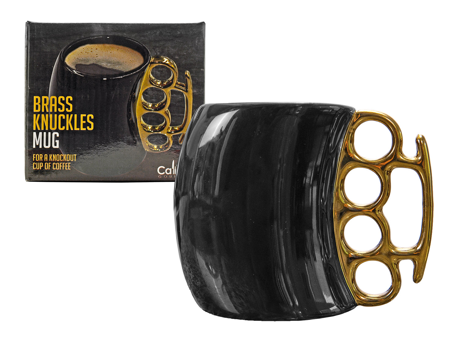 Coffee Mug featuring Brass Knuckle Handle - Caliber GOURMET