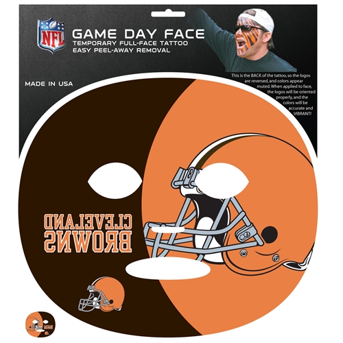 Cleveland Browns NFL Game Day Temporary Face TATTOO *SALE*