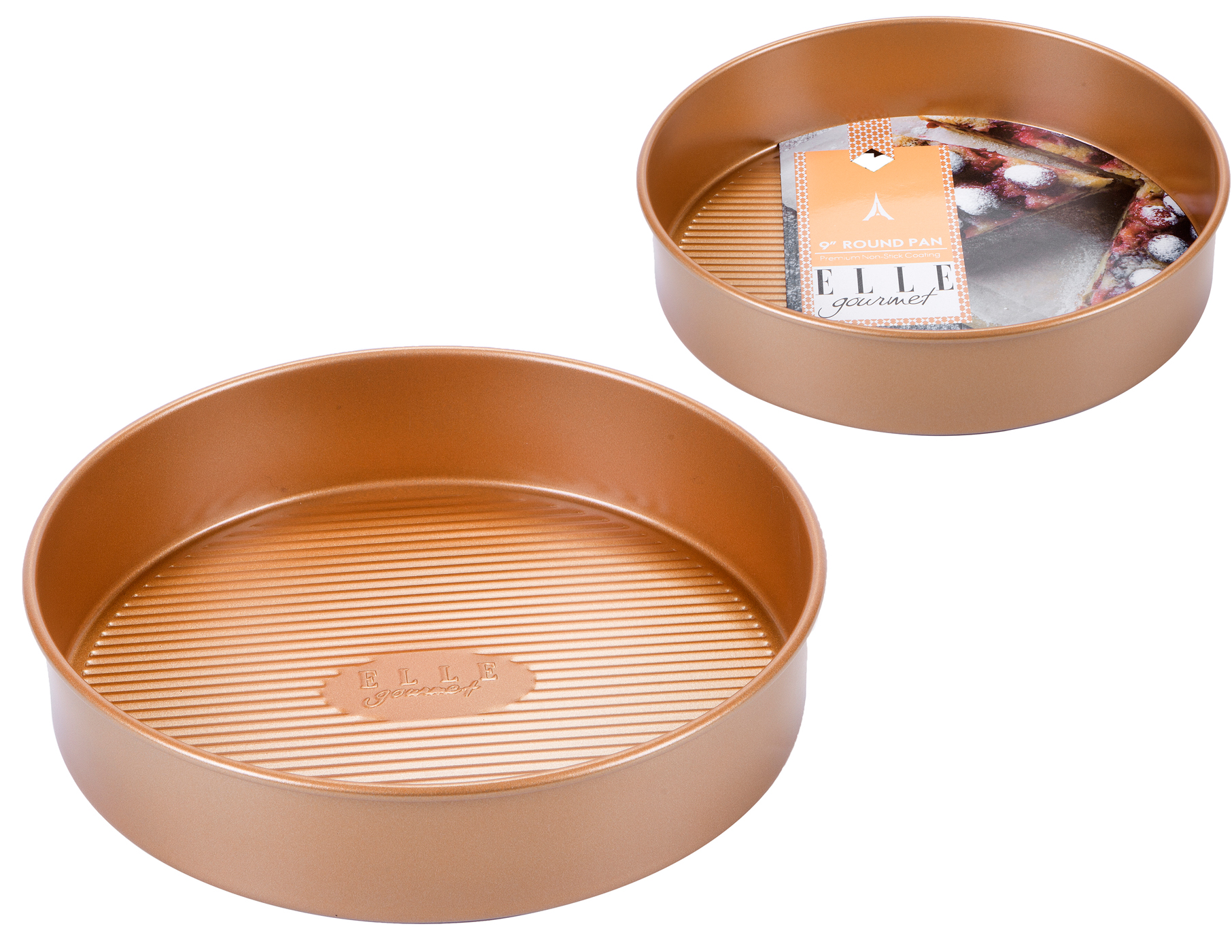 ''ELLE GOURMET Collection Deep Dish 9'''' Round Pan - Copper''