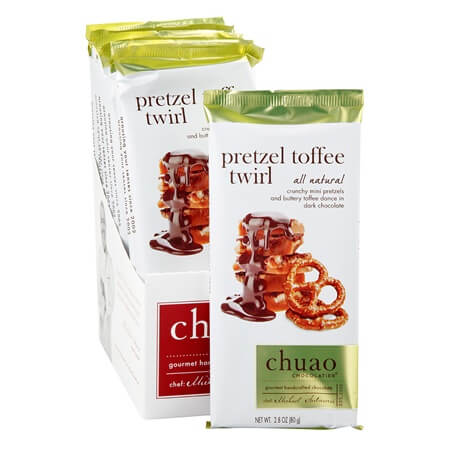 Dark Chocolate Pretzel Toffee Twirl Bar - 10ct