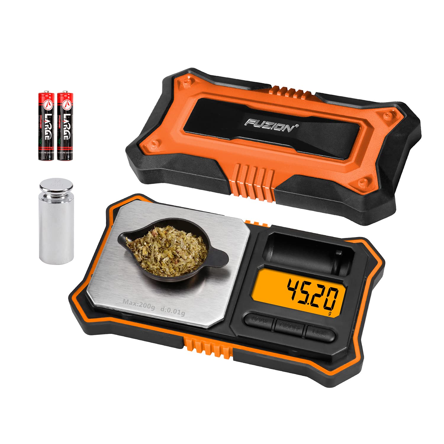 ''Fuzion Digital Pocket Scale, 200g x 0.01g JEWELRY Gram Scale Orange''