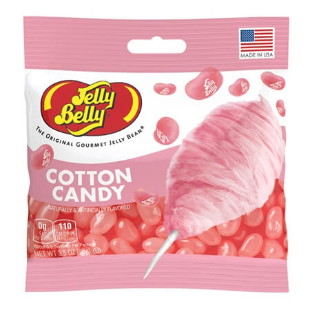 Jelly Belly Cotton Candy Jelly Beans Peg Bags - 12ct