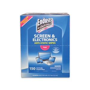 Endust for ELECTRONICS Screen and ELECTRONICS Anti-Static Wipes, 150 Count