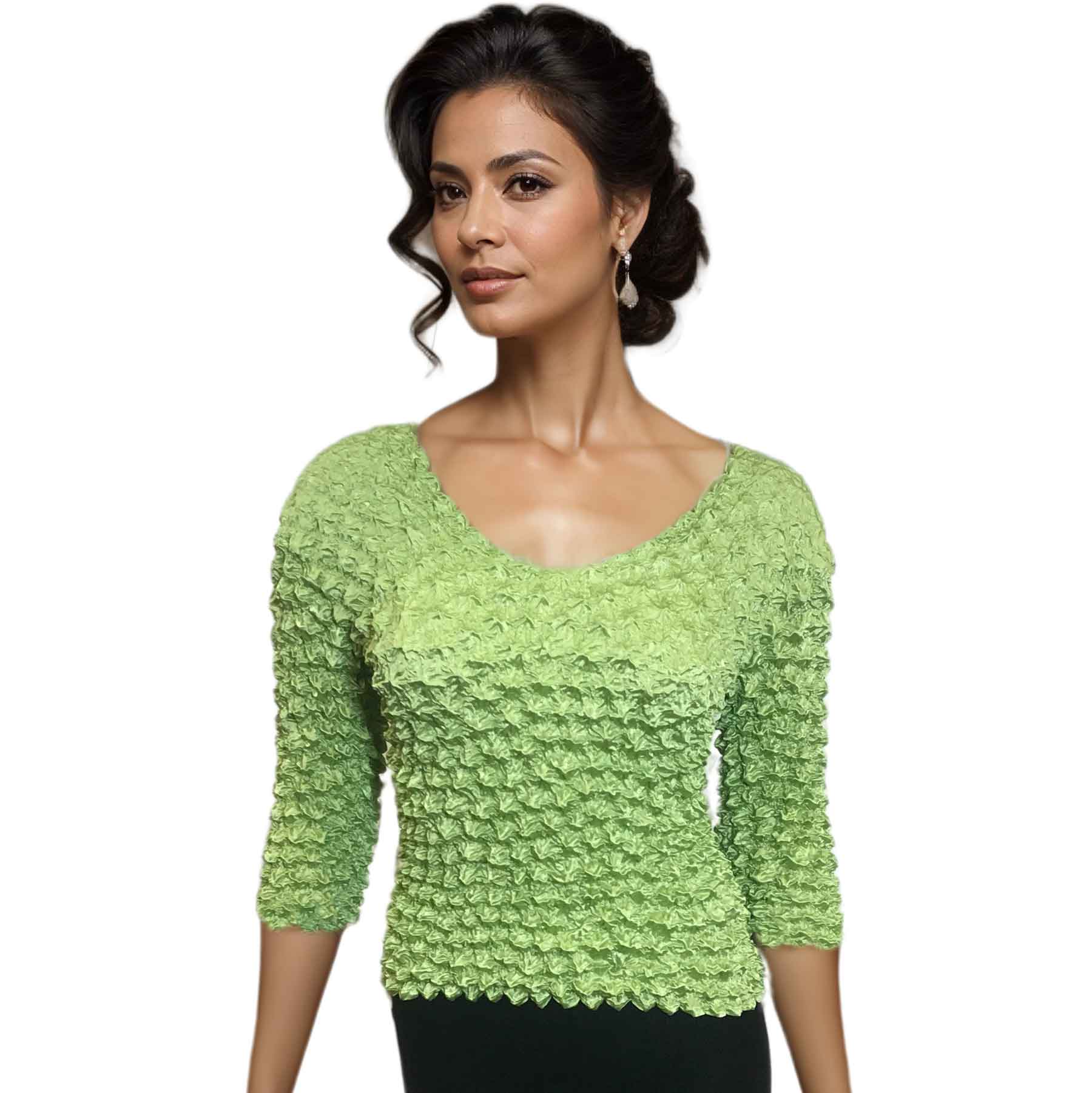 232 - GOURMET Popcorn - Three Quarter Sleeve - Leaf Green