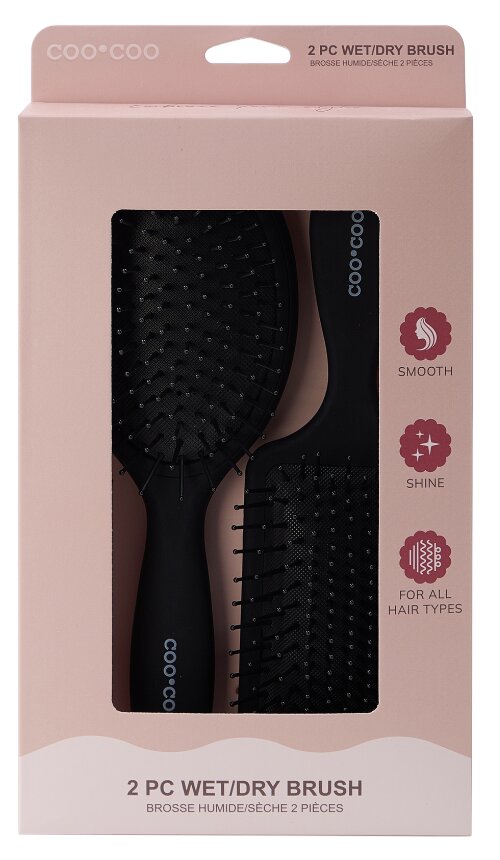 2 PC Wet/Dry Brush Set - Matte Blk