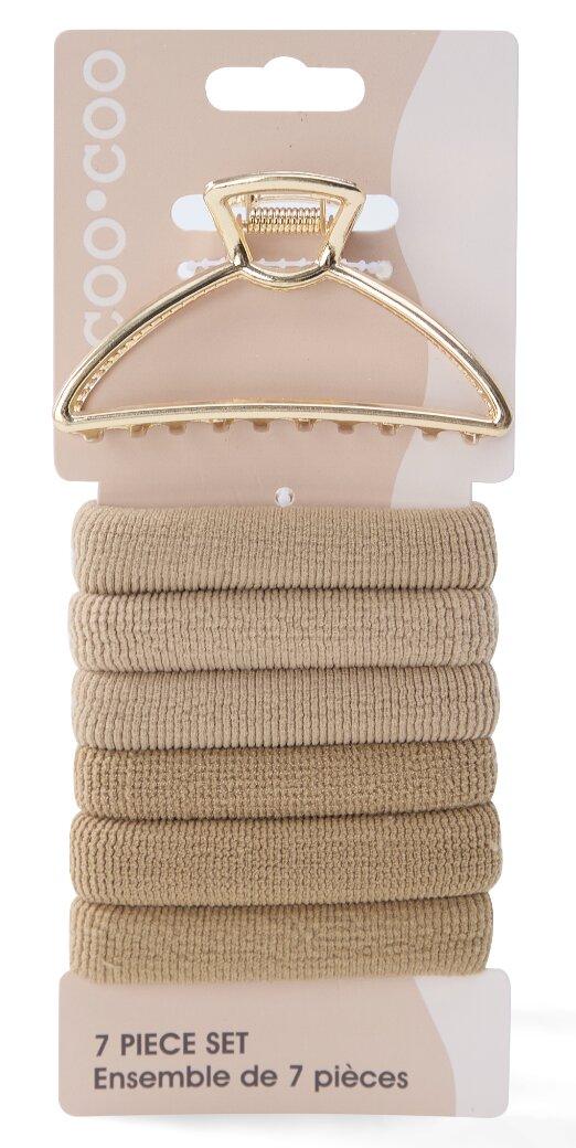 7 PC Metal Claw & 'Thick' Elastic