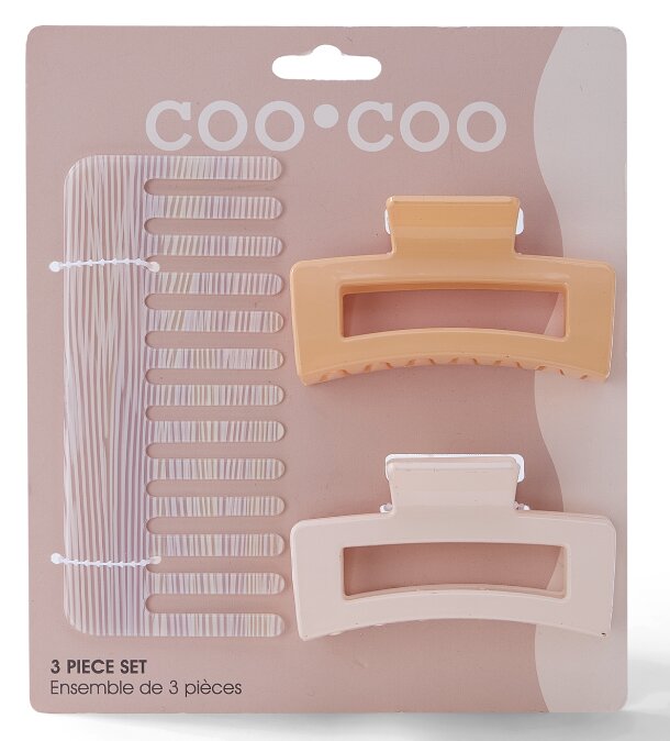 1 PC Acetate Comb + Claws - Peach