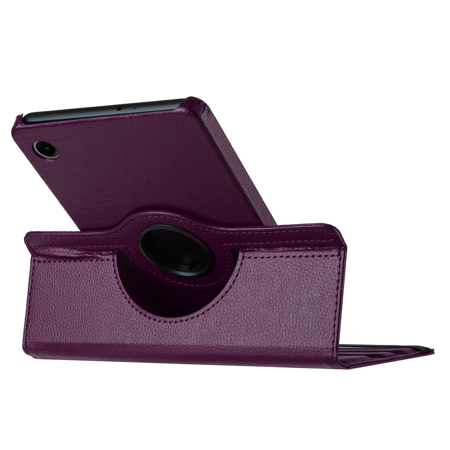 360 Rotating Flip Cover Case for Samsung Galaxy Tab A9 - Purple LEATHER Kickstand Protection