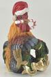 7.5'' HOLIDAY Rooster with Santa Hat